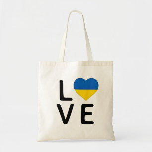 Tote Bag Amour - drapeau ukrainien