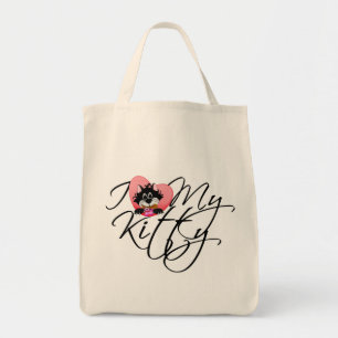 Tote Bag Amour du rose I mes T-shirts et cadeaux de Kitty