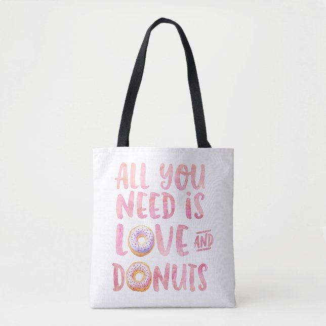 Tote Bag Amour et beignets (Devant)
