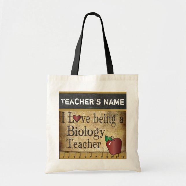 Tote Bag Amour étant un nom du professeur de biologie | (Devant)