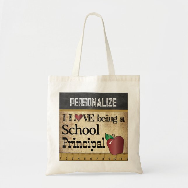Tote Bag Amour Être un directeur d'école | Nom do-it-yourse (Devant)