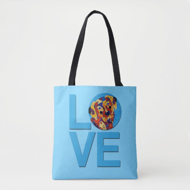Tote Bag Amour Fourre-tout de chien de Labrador (Devant)