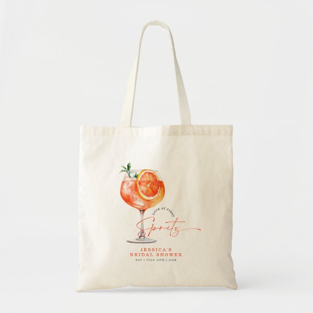 Tote Bag Amour Moderne À La Fête des mariées First Spritz (Devant)