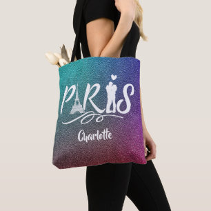 Tote Bag Amour Paris Tour Eiffel Super Cool Personnalisé