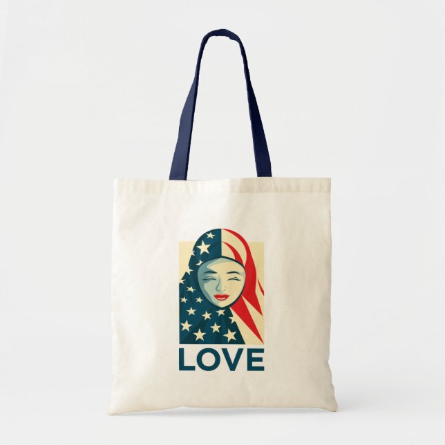 Tote Bag Amour | Réfugié musulman (Devant)