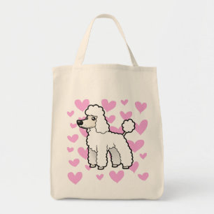 Tote Bag Amour standard/de miniature/jouet caniche (chiot