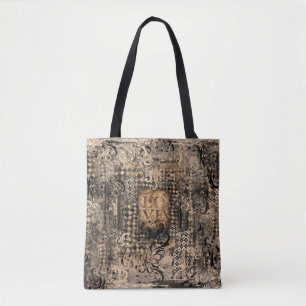 Tote Bag Amour vintage Design désorganisé