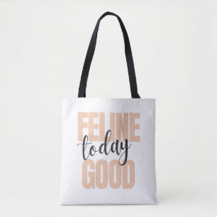 Tote Bag Amoureux de les chats Good Vibes Typographie de l'