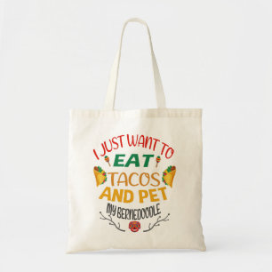 Tote Bag Amoureux de tacos Bernedoodle Cinco De Mayo 2021