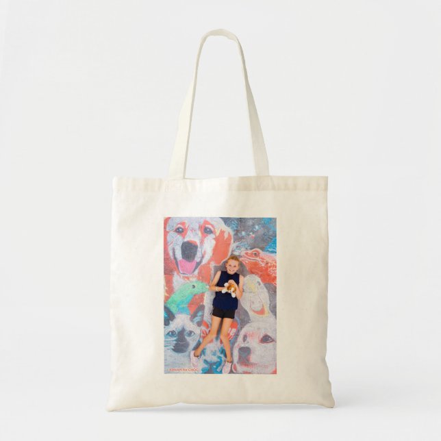 Tote Bag Amoureux des animaux - Kids Art pour CHOC (Devant)