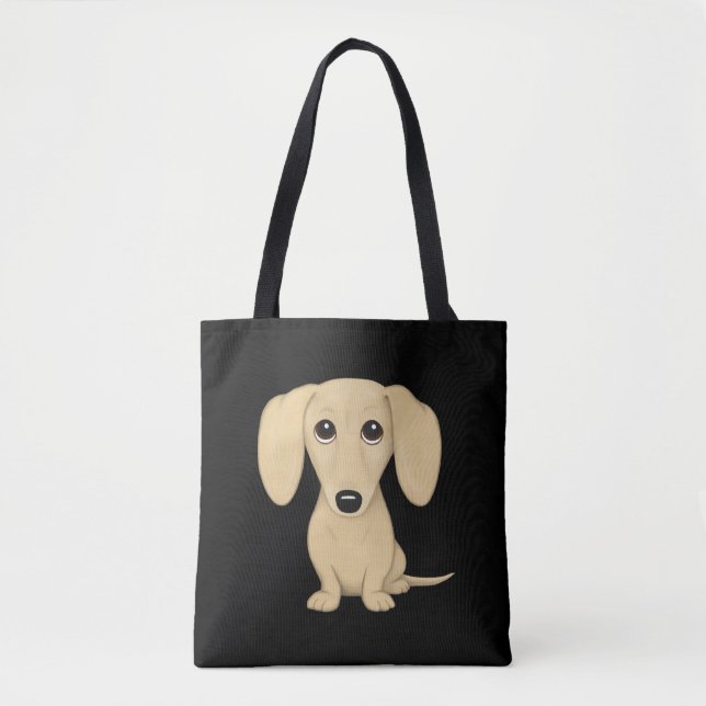 Tote Bag Amoureux des chiens Wiener Dachshund à courte tail (Devant)