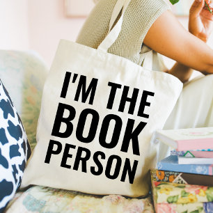 Tote Bag Amoureux du livre amusant Je suis la personne du l