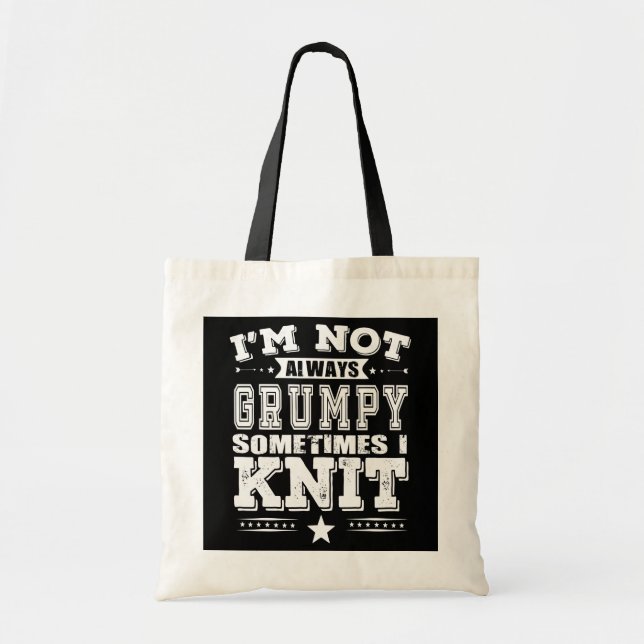 Tote Bag Amoureux du Tricot drôle (Devant)