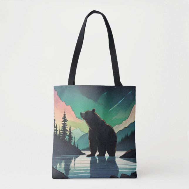 Tote Bag Amphithéâtre aurore de l'ours grizzli du Juneau en (Devant)