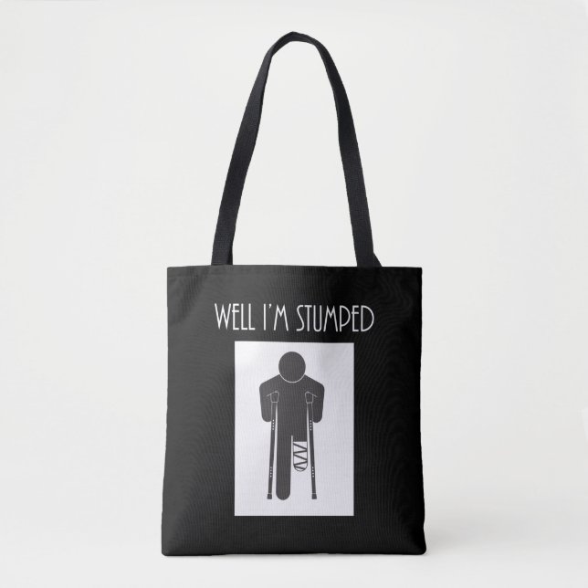 Tote Bag Amputée de récupération de l'amputation de la jamb (Devant)