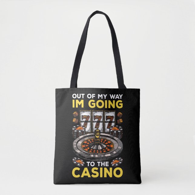 Tote Bag Amusant Casino Gambling Humour Slot Machine Poker  (Devant)