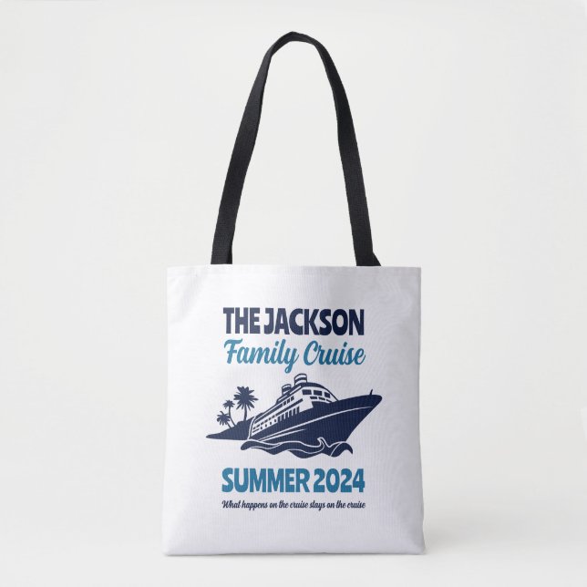 Tote Bag Amusant Famille Croisière Vacances Plage (Devant)