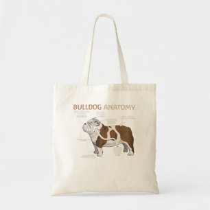 Tote Bag Amusant mignon anglais Bulldog Anatomie