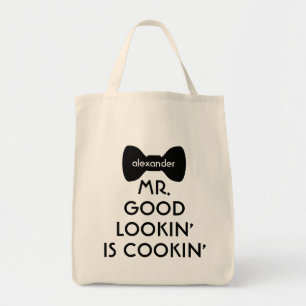 Tote Bag Amusant moderne M. Beau Cuisine Bowtie