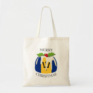 Tote Bag Amusant   Pudding de Noël   DRAPEAU BARBADOS