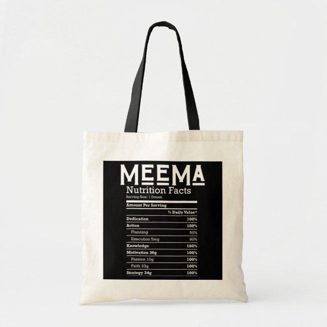 Tote Bag Amusante Maman Meema Fête des Mères Grand-mère Nan (Devant)
