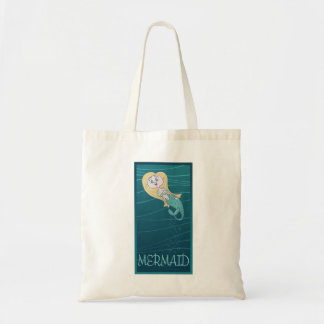 Tote Bag Amusante Sirène Nager Dans La Mer