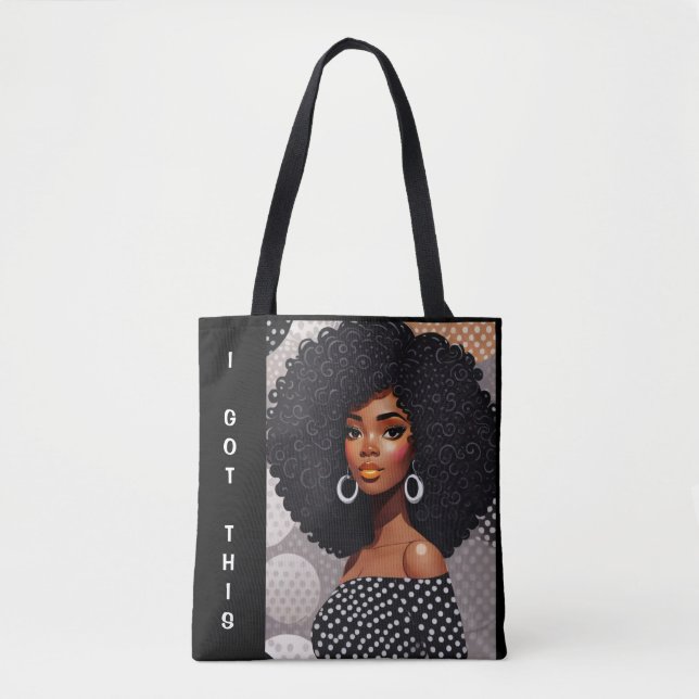 Tote Bag Amusants Afro autonomisation des filles fourre-tou (Devant)