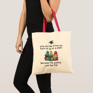 Tote Bag Amuse Fat Mince Pie Plaisanterie