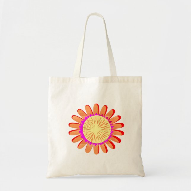 Tote Bag AMUSEMENT HEUREUX de la fleur NVN285 de Chakra du (Devant)