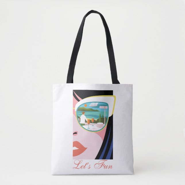 Tote Bag Amusons-nous - Le Lotus Blanc (Devant)