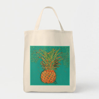 Tote Bag Ananas de fête - Ananas abstrait sur fond lumineux
