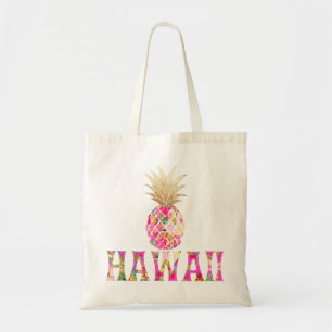 Tote Bag Ananas de PixDezines Aloha+Or de Faux