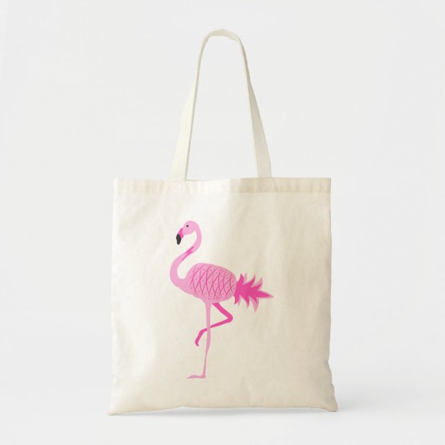Tote Bag Ananas Flamant rose (Devant)