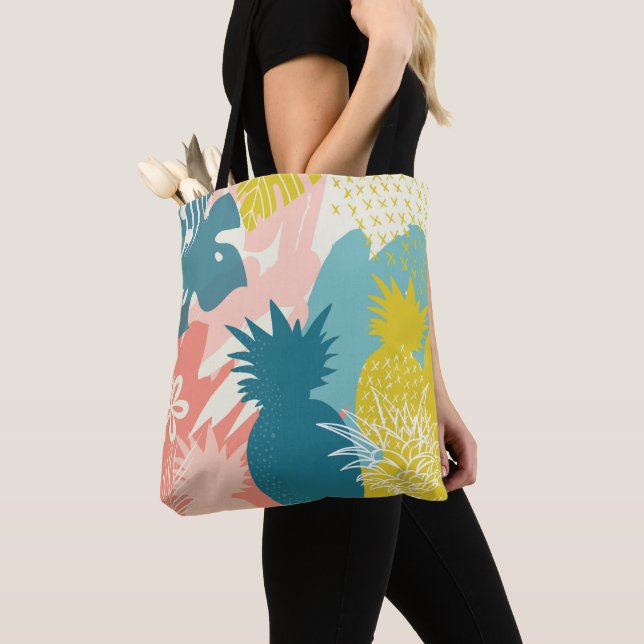 Tote Bag Ananas tropical (De près)