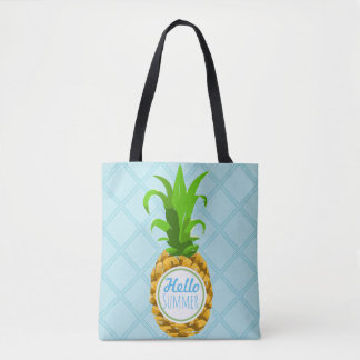 Tote Bag Ananas Tropical tendance Bonjour été