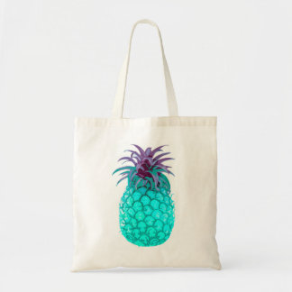 Tote Bag Ananas turquoise fruité Fourre-tout
