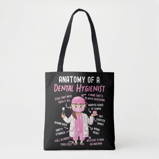 Tote Bag Anatomie Dentaire Hygiéniste Dentaire D'Un Dentair (Devant)