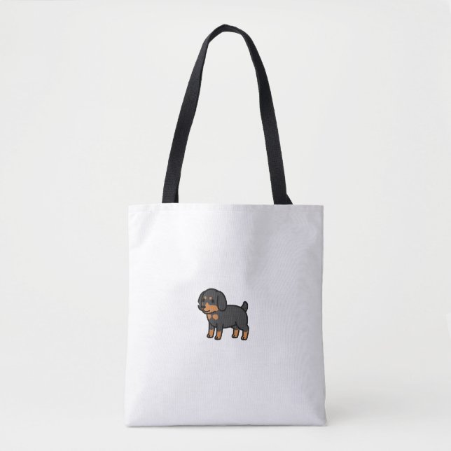 Tote Bag Anatomy of A Dachshund Dog Funny Wirehaired Dachsh (Devant)