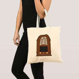 Tote Bag Ancien poste de radio à tubes en bois antique Ster