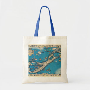 Tote Bag Ancienne carte vintage des Bermudes