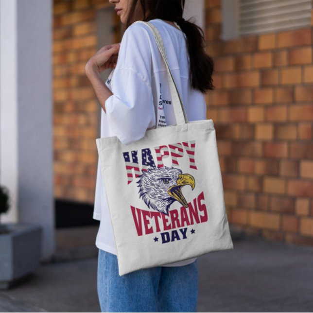 Tote Bag Anciens Combattants Jour Aigle Oiseau (Créateur téléchargé)