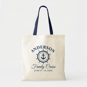 Tote Bag Ancre Bleue de la marine nautique Helm Family Crui