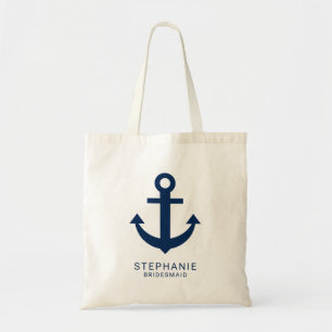 Tote Bag Ancre Bleue Marine Nautique
