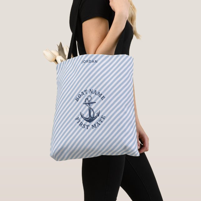 Tote Bag Ancre nautique | Membre d'équipage de bateau perso (De près)