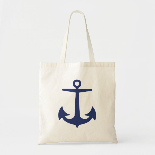 Tote Bag Ancre PixDezines/Mariage nautique - Sachets d'accu (Devant)