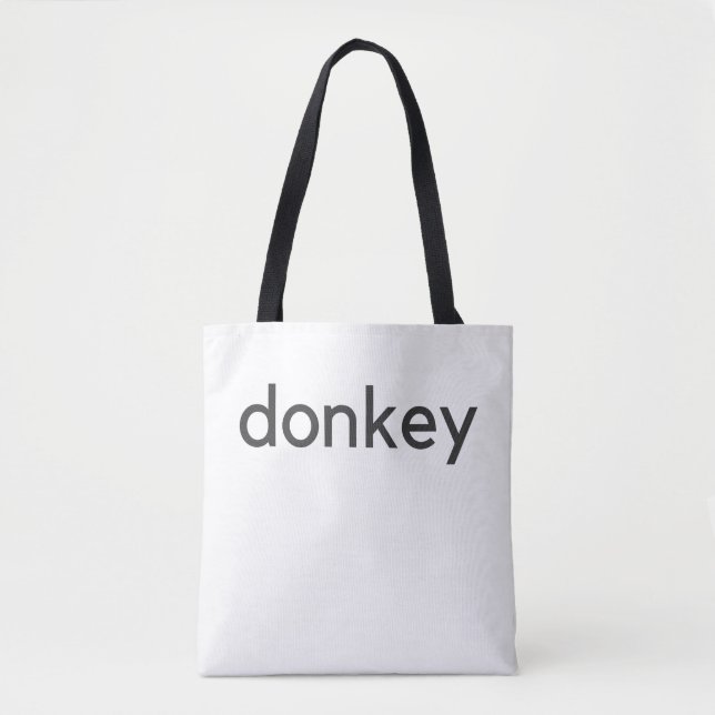 Tote Bag âne foncé (Devant)