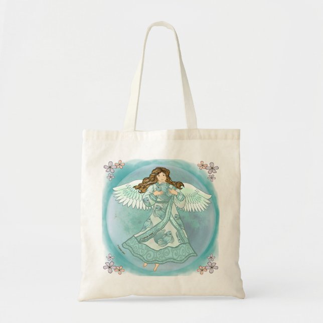 Tote Bag ange chrétien de l'océan (Devant)