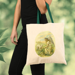 Tote Bag Ange de Pâques religieux vintage victorien avec ag