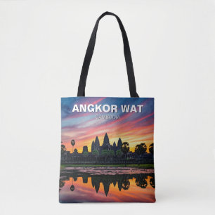 Tote Bag Angkor Wat Cambodia Sunset