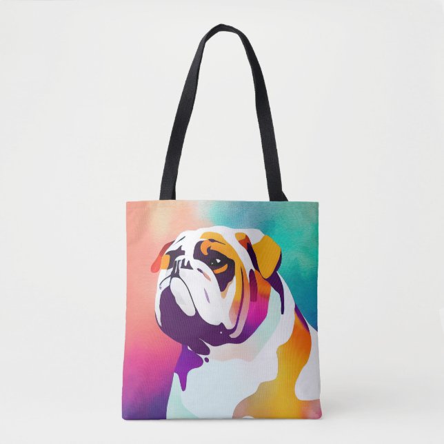 Tote Bag Anglais Chien Chien Wild Nature Peinture animale (Devant)